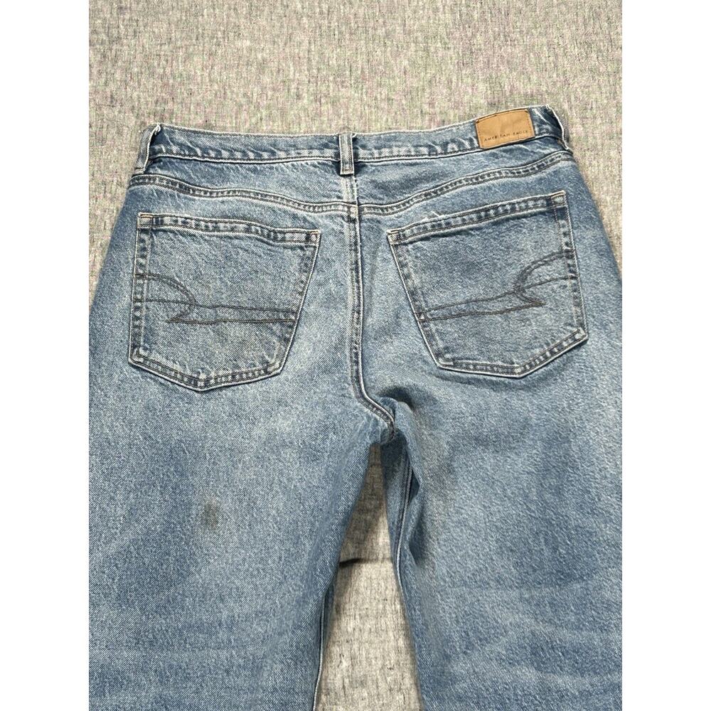 American Eagle Jeans Womens 8 Blue Denim Stretch Straight High Rise Medium Wash - Picture 15 of 16